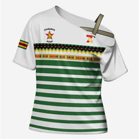 Zimbabwe Rugby Sevens Custom Cross Shoulder Shirt Go Cheetahs Go - Wonder Print Shop