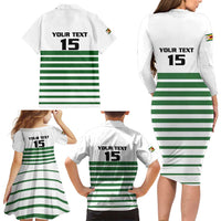 Zimbabwe Rugby Sevens Custom Family Matching Long Sleeve Bodycon Dress and Hawaiian Shirt Go Cheetahs Go - Wonder Print Shop