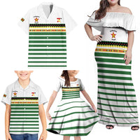 Zimbabwe Rugby Sevens Custom Family Matching Off Shoulder Maxi Dress and Hawaiian Shirt Go Cheetahs Go - Wonder Print Shop
