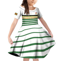 Zimbabwe Rugby Sevens Custom Family Matching Off Shoulder Short Dress and Hawaiian Shirt Go Cheetahs Go - Wonder Print Shop