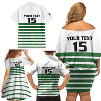 Zimbabwe Rugby Sevens Custom Family Matching Off Shoulder Short Dress and Hawaiian Shirt Go Cheetahs Go - Wonder Print Shop