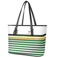Zimbabwe Rugby Sevens Leather Tote Bag Go Cheetahs Go - Wonder Print Shop