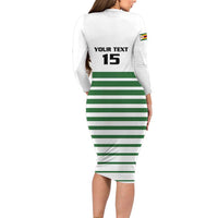 Zimbabwe Rugby Sevens Custom Long Sleeve Bodycon Dress Go Cheetahs Go - Wonder Print Shop