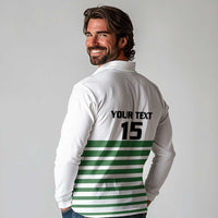 Zimbabwe Rugby Sevens Custom Long Sleeve Polo Shirt Go Cheetahs Go - Wonder Print Shop