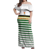Zimbabwe Rugby Sevens Custom Off Shoulder Maxi Dress Go Cheetahs Go - Wonder Print Shop