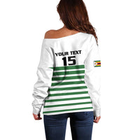 Zimbabwe Rugby Sevens Custom Off Shoulder Sweater Go Cheetahs Go - Wonder Print Shop