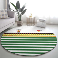 Zimbabwe Rugby Sevens Round Carpet Go Cheetahs Go - Wonder Print Shop