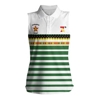 Zimbabwe Rugby Sevens Custom Women Sleeveless Polo Shirt Go Cheetahs Go - Wonder Print Shop