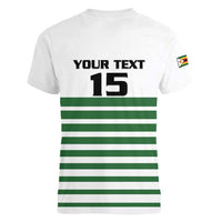 Zimbabwe Rugby Sevens Custom Women V-Neck T-Shirt Go Cheetahs Go - Wonder Print Shop