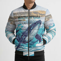 Personalized South Africa Whale Bomber Puffer Jacket Hermanus Fest - Wonder Print Shop