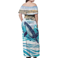 Personalized South Africa Whale Family Matching Off Shoulder Maxi Dress and Hawaiian Shirt Hermanus Fest - Wonder Print Shop