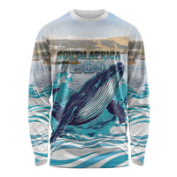 Personalized South Africa Whale Long Sleeve Shirt Hermanus Fest - Wonder Print Shop