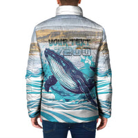 Personalized South Africa Whale Padded Jacket Hermanus Fest - Wonder Print Shop