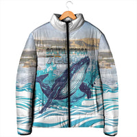 Personalized South Africa Whale Padded Jacket Hermanus Fest - Wonder Print Shop