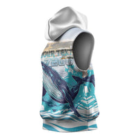 Personalized South Africa Whale Sleeveless Hoodie Hermanus Fest - Wonder Print Shop