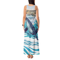 Personalized South Africa Whale Tank Maxi Dress Hermanus Fest - Wonder Print Shop