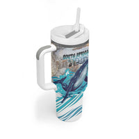 Personalized South Africa Whale Tumbler With Handle Hermanus Fest - Wonder Print Shop
