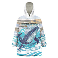 Personalized South Africa Whale Wearable Blanket Hoodie Hermanus Fest - Wonder Print Shop