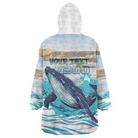 Personalized South Africa Whale Wearable Blanket Hoodie Hermanus Fest - Wonder Print Shop
