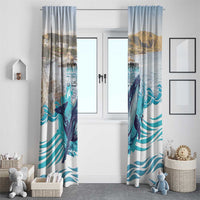 South Africa Whale Window Curtain Hermanus Fest - Wonder Print Shop