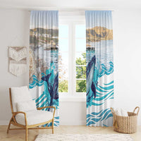 South Africa Whale Window Curtain Hermanus Fest - Wonder Print Shop