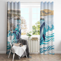 South Africa Whale Window Curtain Hermanus Fest - Wonder Print Shop