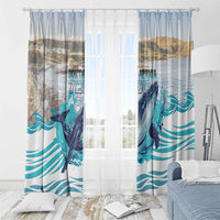 South Africa Whale Window Curtain Hermanus Fest - Wonder Print Shop