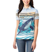 Personalized South Africa Whale Women Polo Shirt Hermanus Fest - Wonder Print Shop