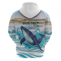 Personalized South Africa Whale Zip Hoodie Hermanus Fest - Wonder Print Shop