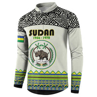 Personalized Sudan 1956-1970 Button Sweatshirt With African Pattern - Wonder Print Shop