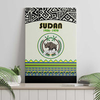Sudan 1956-1970 Canvas Wall Art With African Pattern - Wonder Print Shop