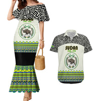 Personalized Sudan 1956-1970 Couples Matching Mermaid Dress and Hawaiian Shirt With African Pattern - Wonder Print Shop