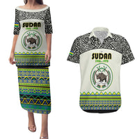 Personalized Sudan 1956-1970 Couples Matching Puletasi and Hawaiian Shirt With African Pattern - Wonder Print Shop