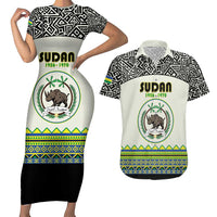 Personalized Sudan 1956-1970 Couples Matching Short Sleeve Bodycon Dress and Hawaiian Shirt With African Pattern - Wonder Print Shop