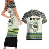 Personalized Sudan 1956-1970 Couples Matching Short Sleeve Bodycon Dress and Hawaiian Shirt With African Pattern - Wonder Print Shop