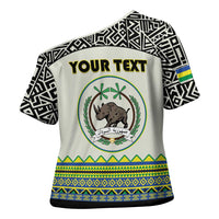 Personalized Sudan 1956-1970 Cross Shoulder Shirt With African Pattern - Wonder Print Shop
