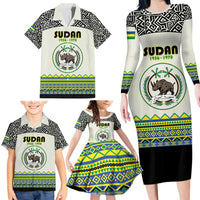 Personalized Sudan 1956-1970 Family Matching Long Sleeve Bodycon Dress and Hawaiian Shirt With African Pattern - Wonder Print Shop