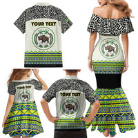 Personalized Sudan 1956-1970 Family Matching Mermaid Dress and Hawaiian Shirt With African Pattern - Wonder Print Shop