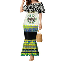 Personalized Sudan 1956-1970 Family Matching Mermaid Dress and Hawaiian Shirt With African Pattern - Wonder Print Shop