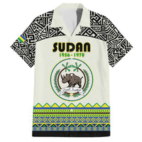 Personalized Sudan 1956-1970 Family Matching Off The Shoulder Long Sleeve Dress and Hawaiian Shirt With African Pattern - Wonder Print Shop