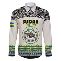 Personalized Sudan 1956-1970 Family Matching Off The Shoulder Long Sleeve Dress and Hawaiian Shirt With African Pattern - Wonder Print Shop