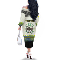 Personalized Sudan 1956-1970 Family Matching Off The Shoulder Long Sleeve Dress and Hawaiian Shirt With African Pattern - Wonder Print Shop