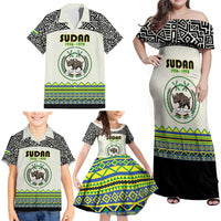 Personalized Sudan 1956-1970 Family Matching Off Shoulder Maxi Dress and Hawaiian Shirt With African Pattern - Wonder Print Shop