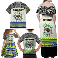 Personalized Sudan 1956-1970 Family Matching Off Shoulder Maxi Dress and Hawaiian Shirt With African Pattern - Wonder Print Shop