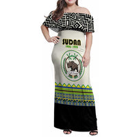 Personalized Sudan 1956-1970 Family Matching Off Shoulder Maxi Dress and Hawaiian Shirt With African Pattern - Wonder Print Shop
