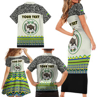 Personalized Sudan 1956-1970 Family Matching Short Sleeve Bodycon Dress and Hawaiian Shirt With African Pattern - Wonder Print Shop