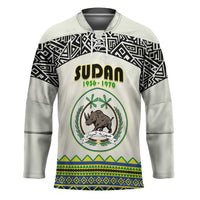 Personalized Sudan 1956-1970 Hockey Jersey With African Pattern - Wonder Print Shop
