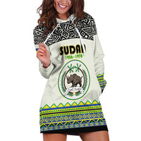 Personalized Sudan 1956-1970 Hoodie Dress With African Pattern - Wonder Print Shop