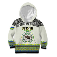 Personalized Sudan 1956-1970 Kid Hoodie With African Pattern - Wonder Print Shop