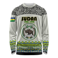 Personalized Sudan 1956-1970 Long Sleeve Shirt With African Pattern - Wonder Print Shop